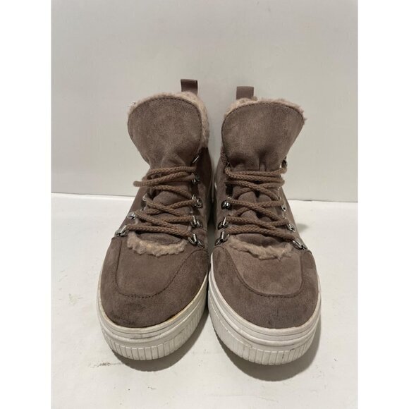 MADDEN GIRL WOMEN'S TEERRA LINED FAUX FUR WEDGE SIZE 7.5 BOOTIES CHUNKY SNEAKERS - Picture 2 of 7